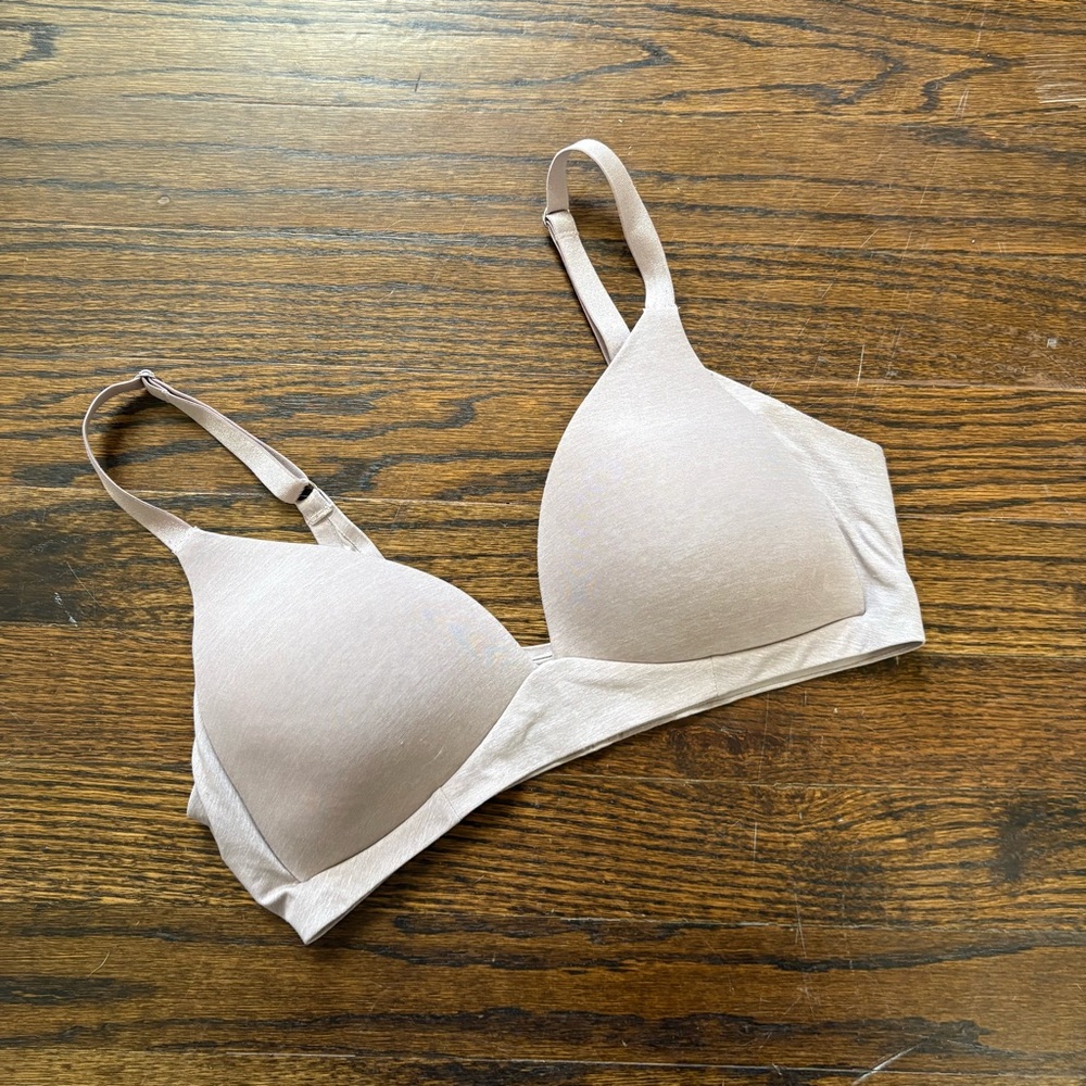Aerie Real Sunnie Wireless Lightly Padded Bra 34C Sands
